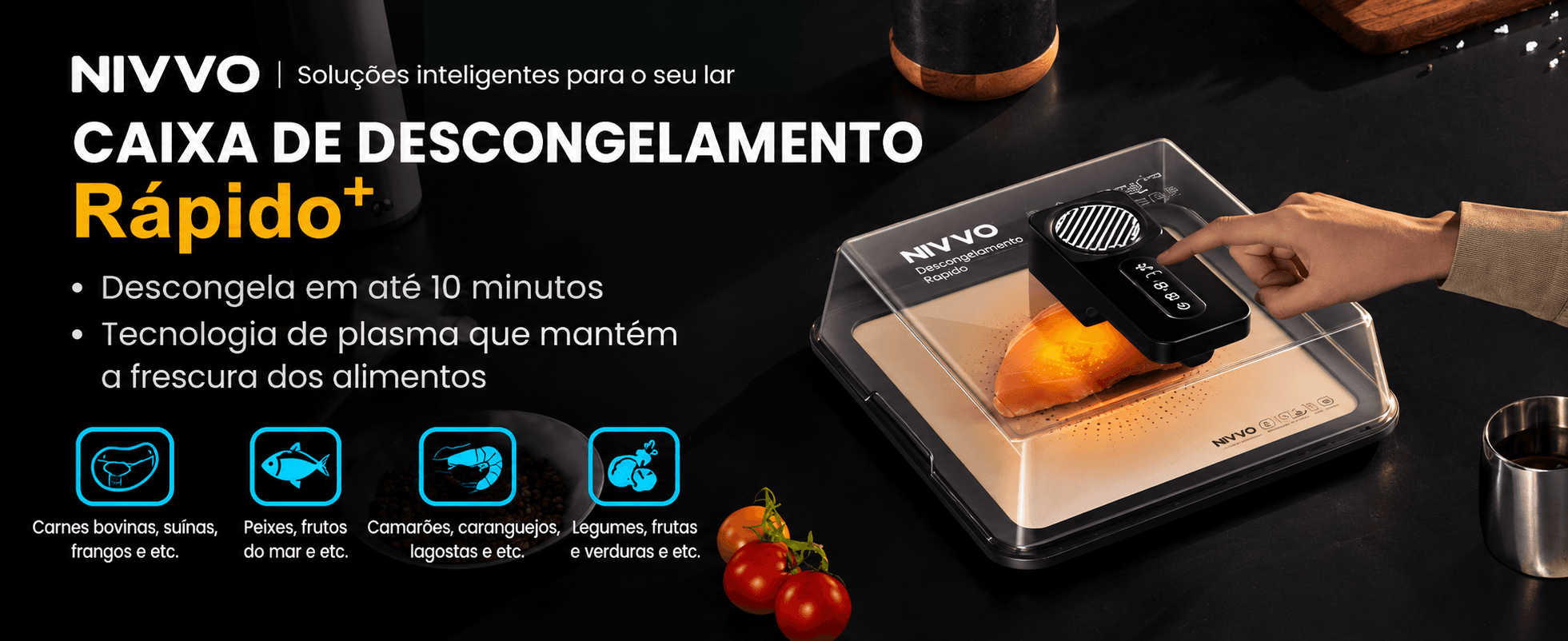 Bandeja de descongelamento programável - descrição 1