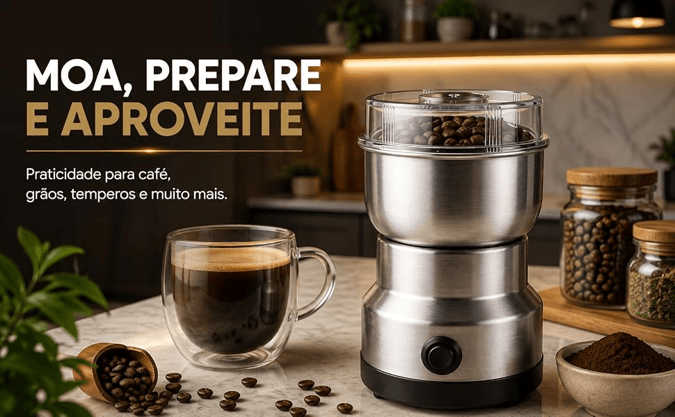 Moedor de Grãos de Café Elétrico 110V-220v - descrição 1